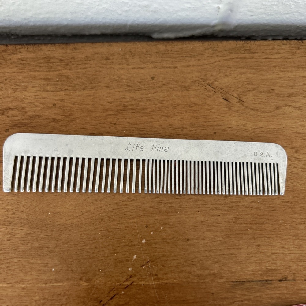 Vintage Lifetime Aluminum Comb 5" Made In USA